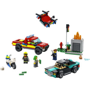 LEGO City 60319 Sammutustehtävä ja Poliisin Takaa-ajoyksikkö