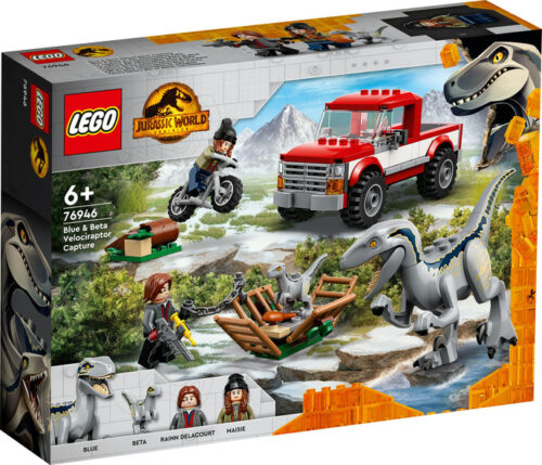 LEGO Jurassic World 76946 Velociraptorit Blue ja Beta Jäävät Kiikkiin