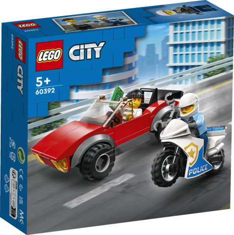 LEGO City 60392 Moottoripyöräpoliisi Takaa-ajossa