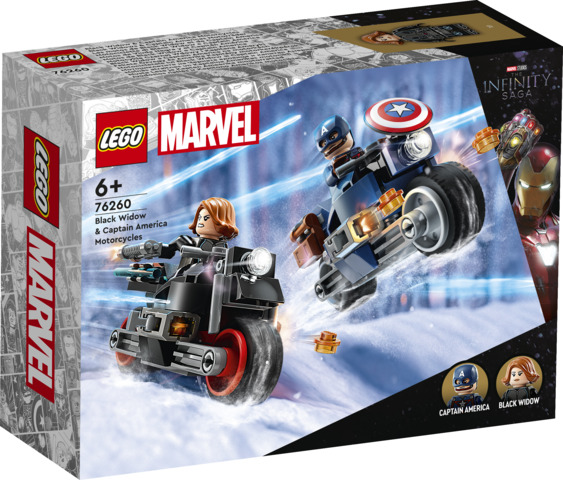 LEGO Super Heroes 76260 Black Widow ja Captain America Moottoripyörineen, Lego